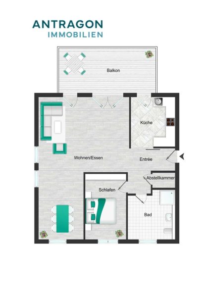 Lichtdurchflutete Eigentumswohnung mit großem Balkon und flexibler Raumaufteilung