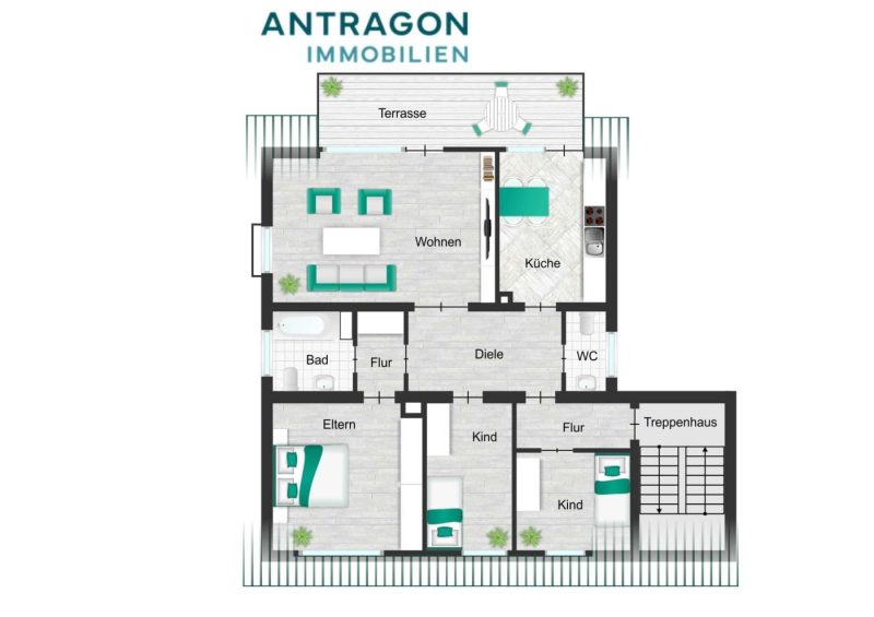 Einziehen und weitergestalten: Vielseitiges Wohnhaus mit Wintergarten und zwei Garagen