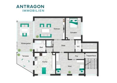 Einziehen und weitergestalten: Vielseitiges Wohnhaus mit Wintergarten und zwei Garagen